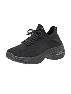 Women's Blaze Stretch Knit Slip on lace Sneaker  Memory Foam & LiteSole Technology