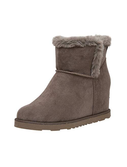 CUSHIONAIRE Women's Kenzie hidden wedge bootie +Memory Foam