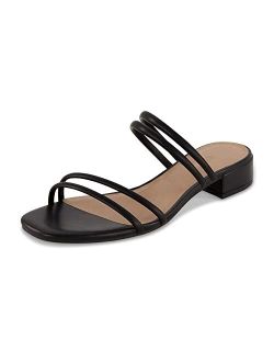 Women's Nora low block heel sandal  Memory Foam