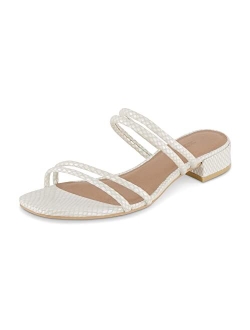 Women's Nora low block heel sandal  Memory Foam