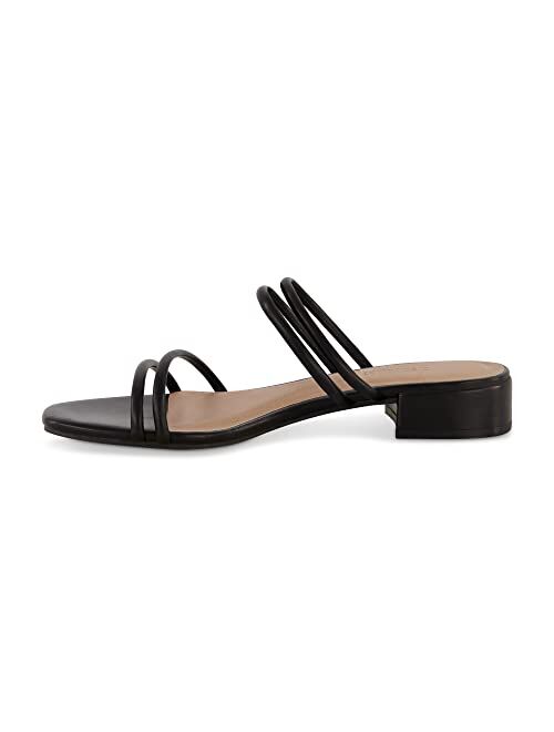 CUSHIONAIRE Women's Nora low block heel sandal +Memory Foam