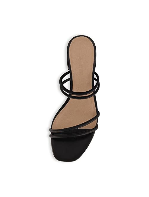 CUSHIONAIRE Women's Nora low block heel sandal +Memory Foam