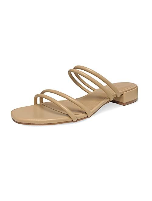 CUSHIONAIRE Women's Nora low block heel sandal +Memory Foam