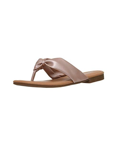 CUSHIONAIRE Women's Quaid knot thong sandal +Comfort Foam