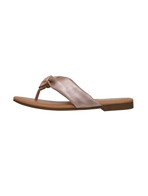 CUSHIONAIRE Women's Quaid knot thong sandal +Comfort Foam