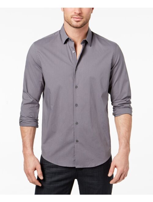 Alfani Mens Stretch Modern Solid Shirt, Created for Macy's