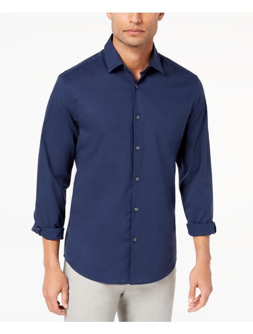 Alfani Mens Stretch Modern Solid Shirt, Created for Macy's