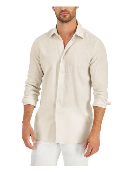 Club Room Men's 100% Linen Shirt, Created for Macy's