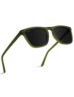 WearMe Pro - Unisex Modern Square Sunglasses - Polarized Lenses with Maximum UV Protection