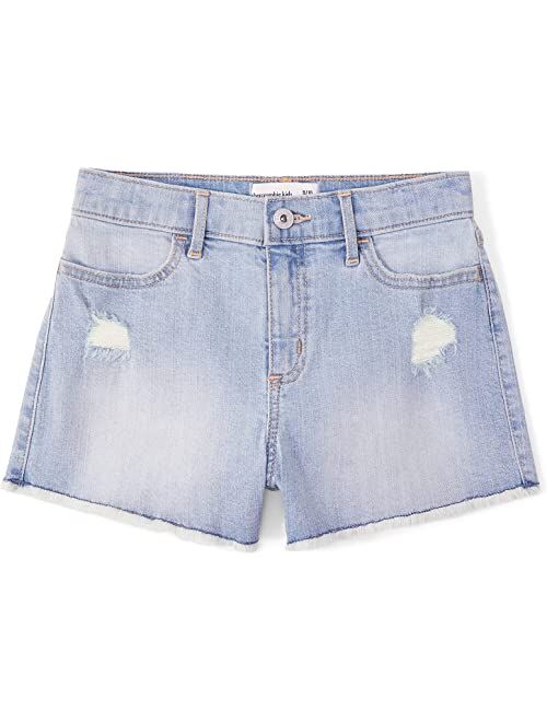 Abercrombie & Fitch abercrombie kids High-Rise Mini Mom Denim Shorts (Little Kids/Big Kids)