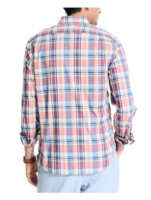 Nautica Men's Classic-Fit Plaid Button-Down Poplin Shirt