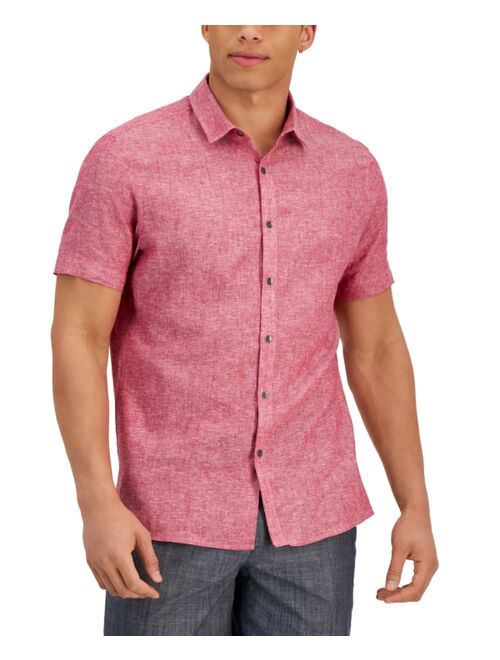 INC International Concepts Men's Regular-Fit Linen Shirt, Created for Macy's