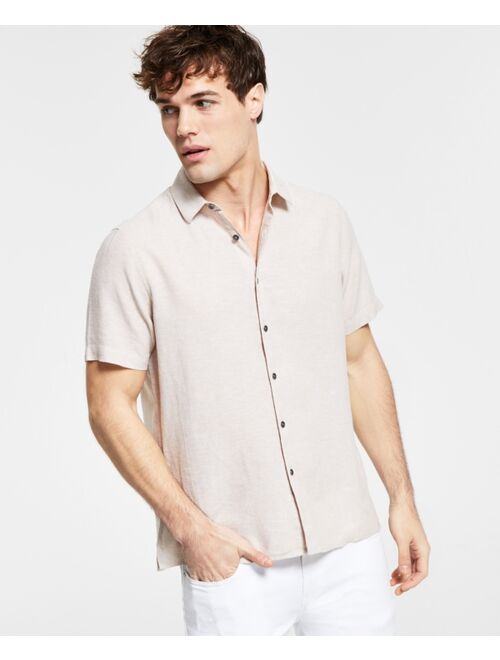 INC International Concepts Men's Regular-Fit Linen Shirt, Created for Macy's