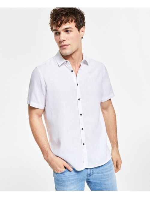 INC International Concepts Men's Regular-Fit Linen Shirt, Created for Macy's