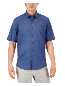 Men's Short-Sleeve Modern Stretch Dobby Shirt, Created for Macy's