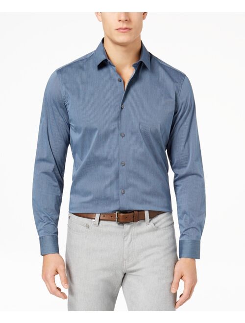 Alfani Mens STRETCH Modern Stripe Shirt, Created for Macy's