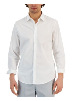 Men's Modern Classic-Fit Stretch Solid Button-Down Shirt, Created for Macy's