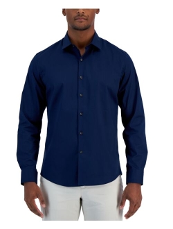 Men's Modern Classic-Fit Stretch Solid Button-Down Shirt, Created for Macy's