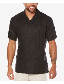 Short-Sleeve 4-Pocket 100% Linen Guayabera Shirt