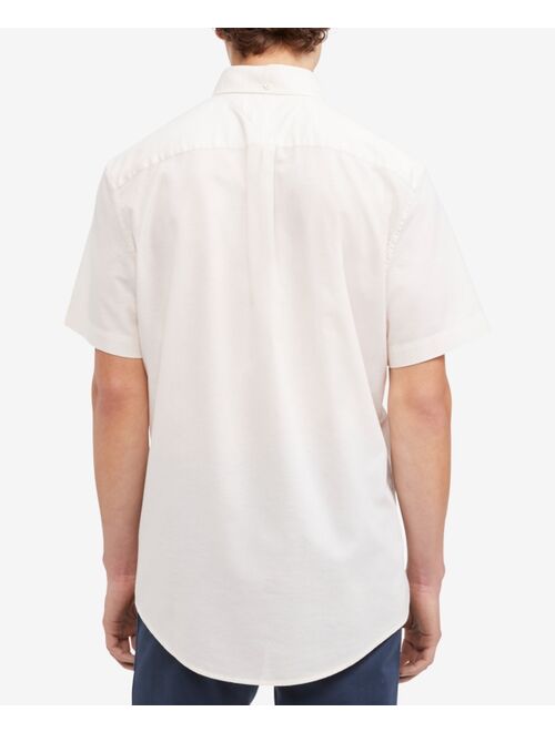 Tommy Hilfiger Men's Big & Tall Wainwright Solid Custom-Fit Short Sleeve Shirt