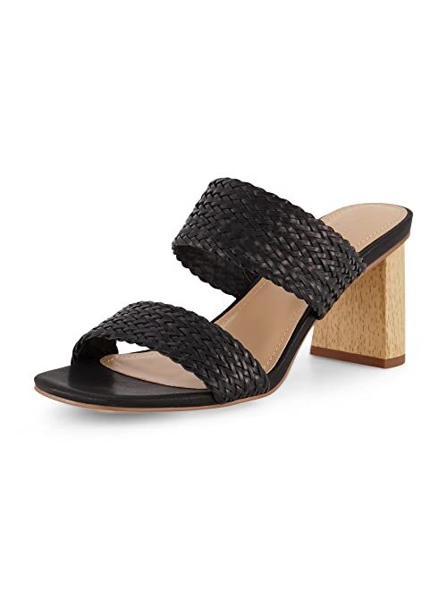 CUSHIONAIRE Women's Ilya woven heel sandal +Memory Foam