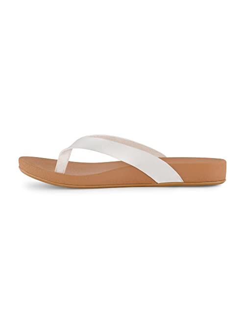 CUSHIONAIRE Women's Jacey thong footbed sandal +Comfort Foam