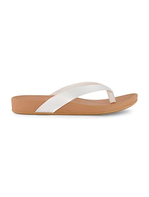 CUSHIONAIRE Women's Jacey thong footbed sandal +Comfort Foam