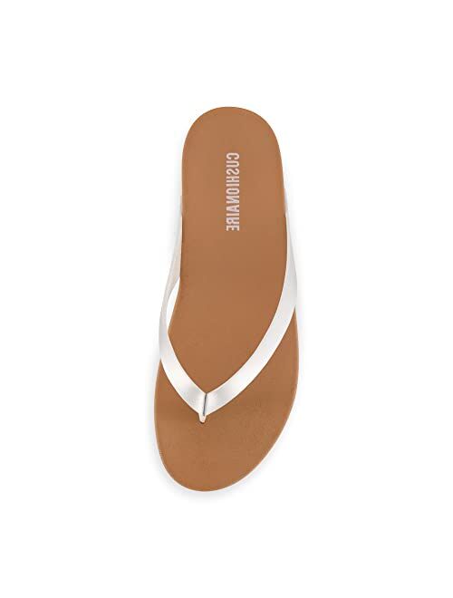 CUSHIONAIRE Women's Jacey thong footbed sandal +Comfort Foam