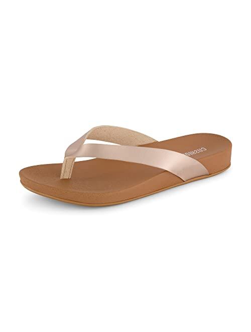 CUSHIONAIRE Women's Jacey thong footbed sandal +Comfort Foam