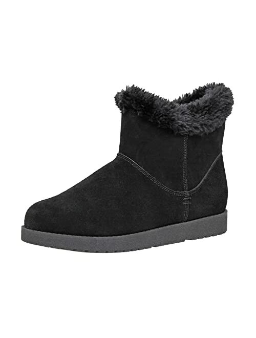 CUSHIONAIRE Women's Hethrow Genuine Suede pull on boot +Memory Foam & Wide Widths Available