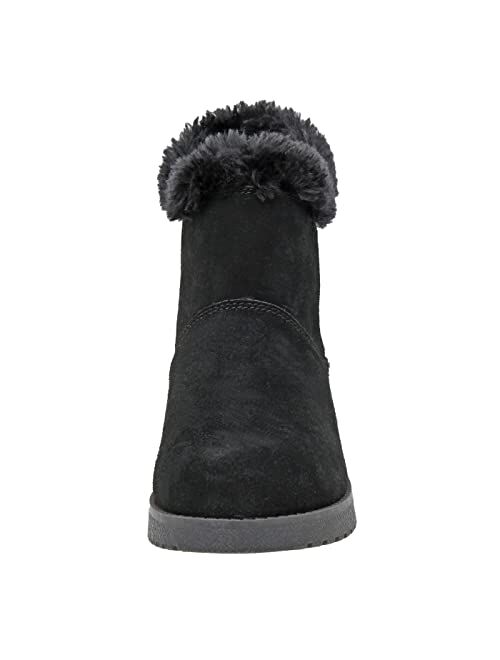 CUSHIONAIRE Women's Hethrow Genuine Suede pull on boot +Memory Foam & Wide Widths Available