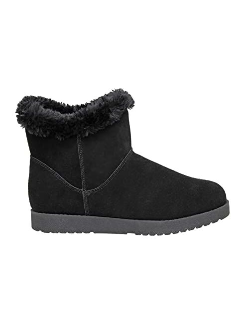 CUSHIONAIRE Women's Hethrow Genuine Suede pull on boot +Memory Foam & Wide Widths Available