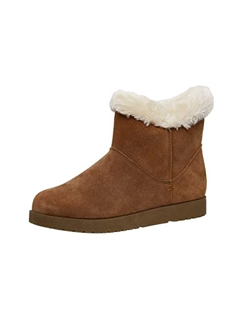 CUSHIONAIRE Women's Hethrow Genuine Suede pull on boot +Memory Foam & Wide Widths Available