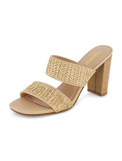 Women's Tosh two band heel sandal  Memory Foam and Wide Widths Available