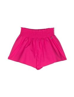 Patrizia Pepe girl logo-plaque shorts