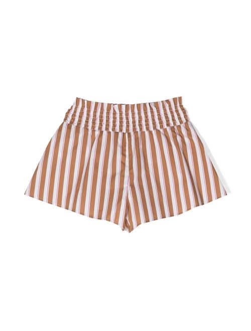 Patrizia Pepe girl stripe-print elasticated cotton shorts