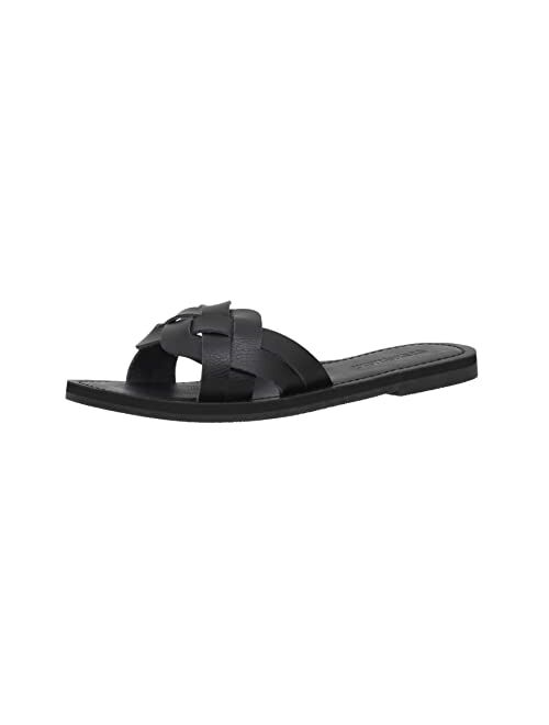 CUSHIONAIRE Women's Winnie woven slide Sandal +Comfort Foam