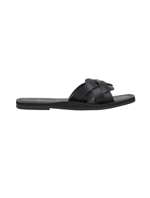 CUSHIONAIRE Women's Winnie woven slide Sandal +Comfort Foam