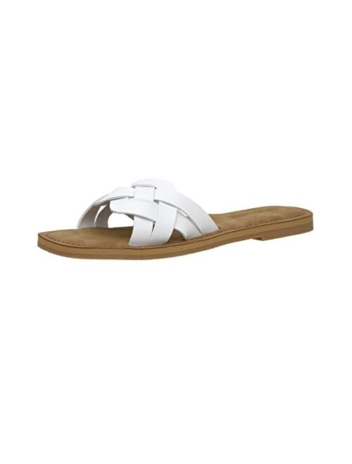 CUSHIONAIRE Women's Winnie woven slide Sandal +Comfort Foam