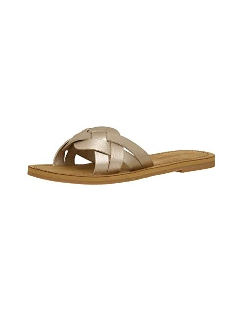 CUSHIONAIRE Women's Winnie woven slide Sandal +Comfort Foam