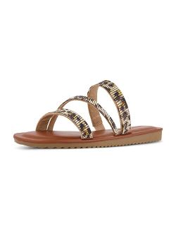 Women's Vienna Rhinestone slide sandal  Memory Foam