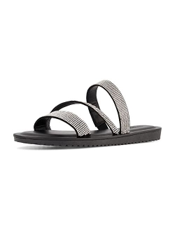 Women's Vienna Rhinestone slide sandal  Memory Foam