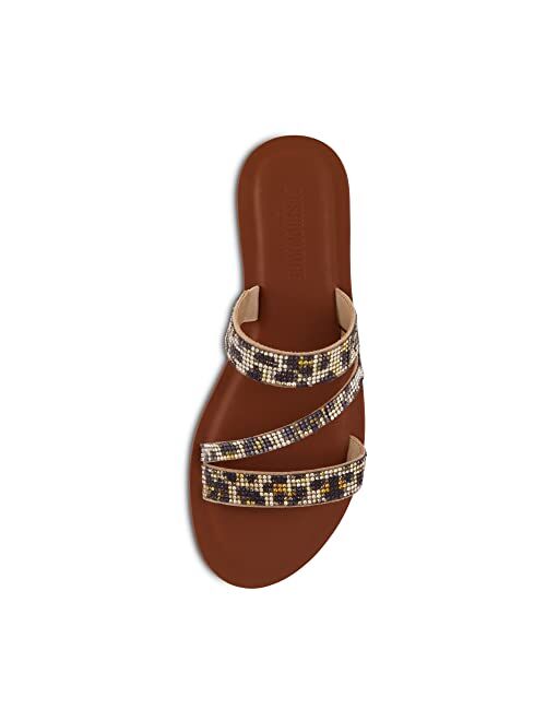 CUSHIONAIRE Women's Vienna Rhinestone slide sandal +Memory Foam