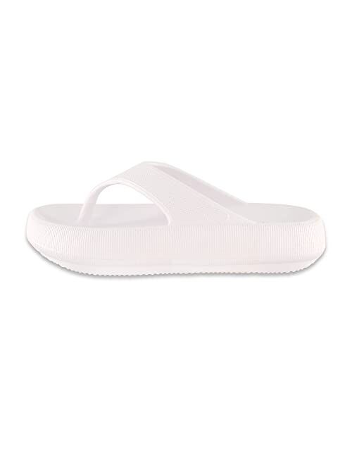 CUSHIONAIRE Women's Fling recovery cloud pool slides sandal with +Comfort