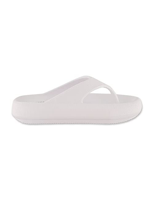 CUSHIONAIRE Women's Fling recovery cloud pool slides sandal with +Comfort