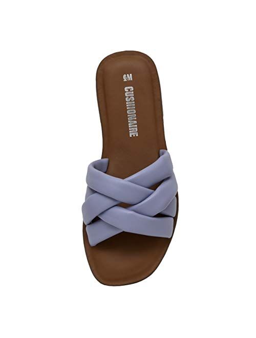 CUSHIONAIRE Women's Farah slide sandal +Memory Foam