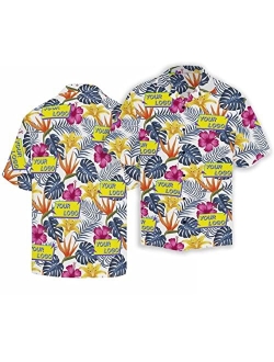 Izi Pod Custom Men's Hawaiian Shirts with Logo - Personalized Face Hawaiian Shirt for Summer Beach Party-Gift for Team & Company