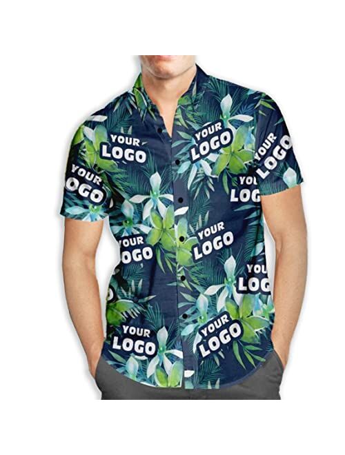 Izi Pod Custom Men's Hawaiian Shirts with Logo - Personalized Face Hawaiian Shirt for Summer Beach Party-Gift for Team & Company