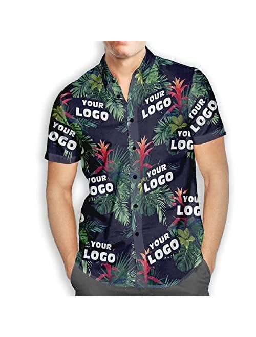 Izi Pod Custom Men's Hawaiian Shirts with Logo - Personalized Face Hawaiian Shirt for Summer Beach Party-Gift for Team & Company