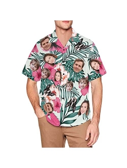 NAZENTI Personalized Hawaiian Shirt - Hawaiian Picture Shirts, Funny Hawaiian T-Shirt for Men Women, Shirt with Photo